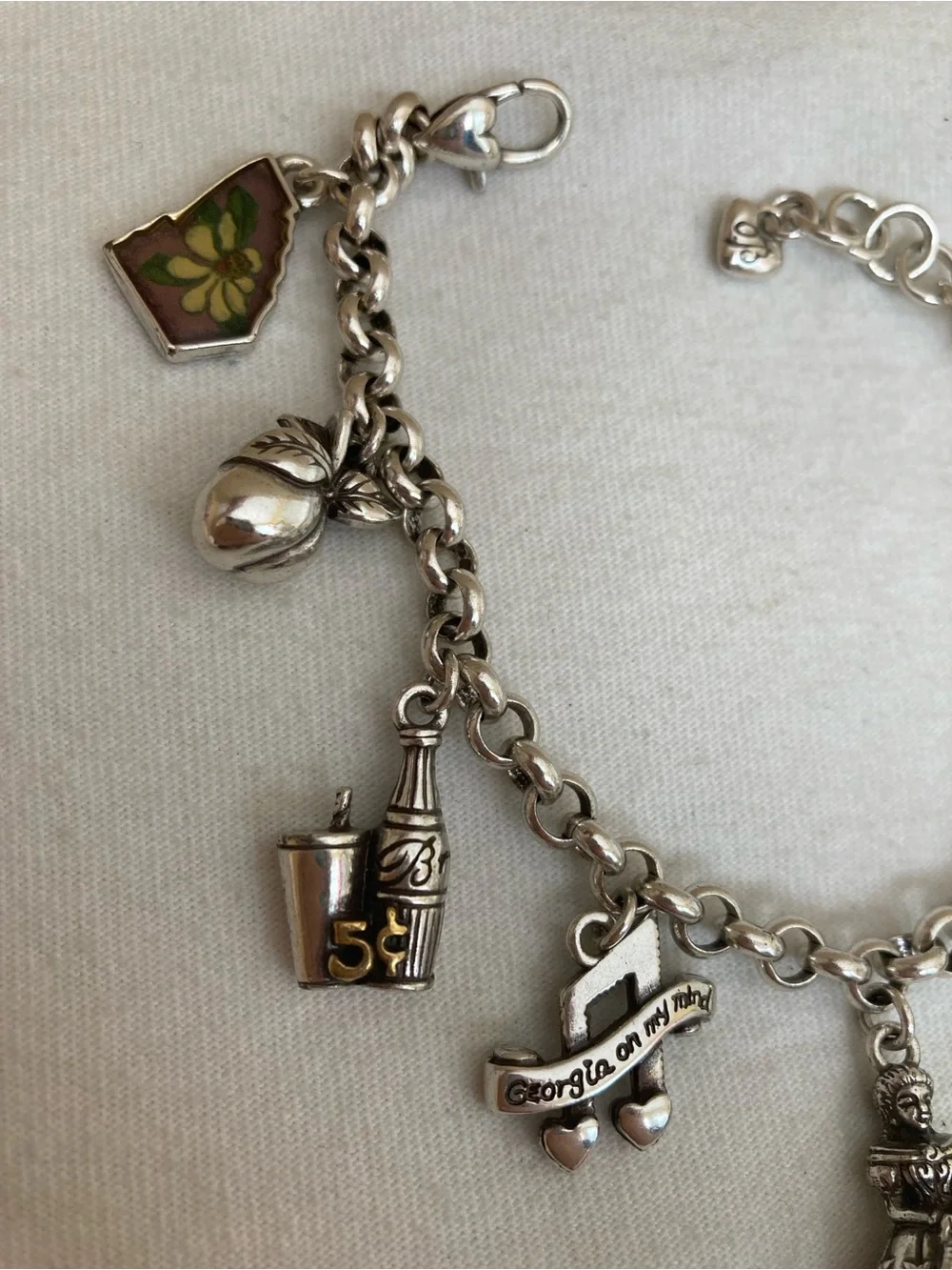 Brighton Georgia State Charms Bracelet